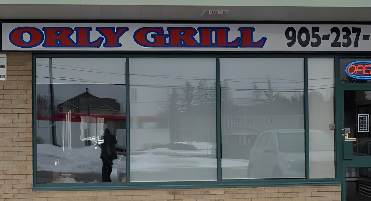 Grill bar window before