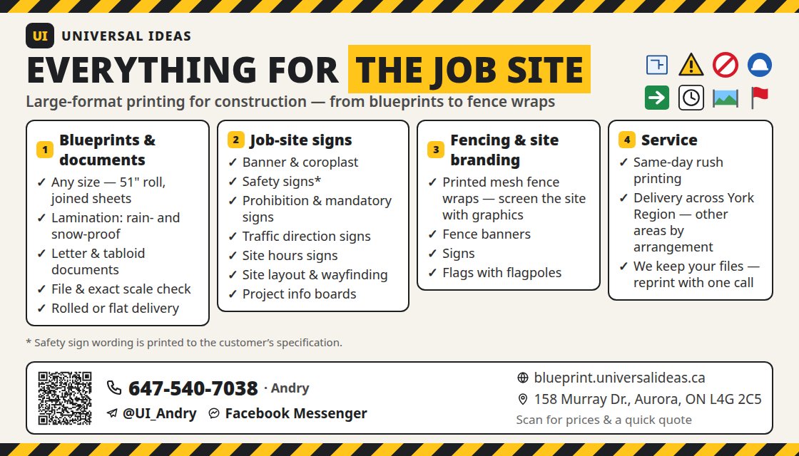 Flyer: job-site printing